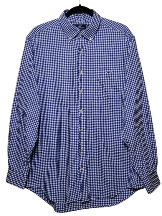 Vineyard Vines Other - Vineyard Vines Mens Gingham Check Button Down Shirt Slim Fit Long Sleeve Large